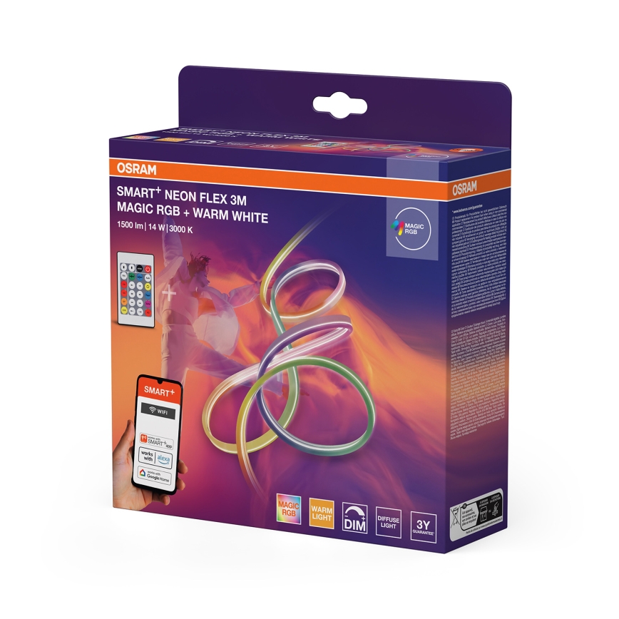 Osram - LED RGBW dimmbarer Außen-LED-Streifen SMART+ MAGIC 3m LED/14W/230V IP44 Wi‑Fi + Fernbedienung