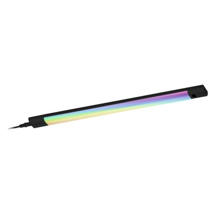 Osram - LED RGBW dimmbare Unterbauleuchte mit Bewegungsmelder LINEAR EDGE LED/8W/230V 50 cm schwarz + Fernbedienung