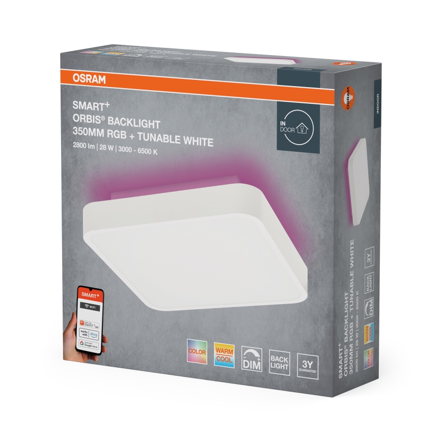 Osram - LED RGBW dimmbare Deckenleuchte SMART+ ORBIS LED/28W/230V 35x35 cm 2700-6500K Wi-Fi