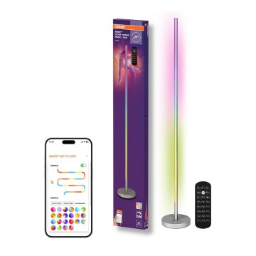 Osram - LED RGBW dimmbare Stehleuchte SMART+ MAGIC LED/11,5W/230V 2700-6500K silber Wi-Fi + Fernbedienung