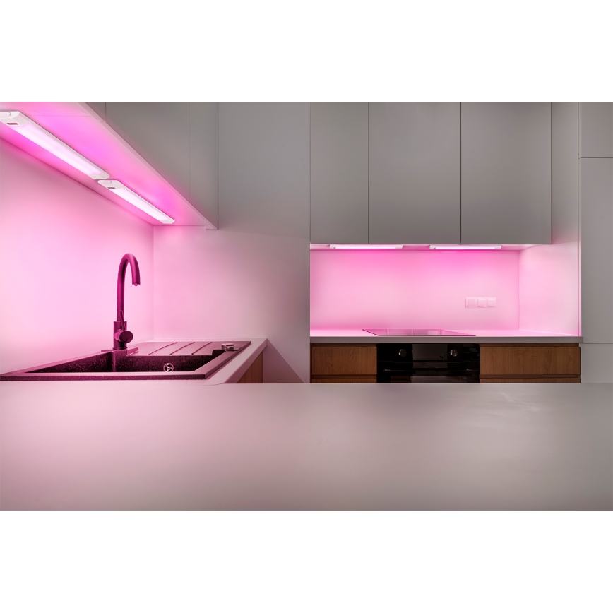 Osram - LED RGBW, dimmbare Unterbauleuchte mit Bewegungsmelder LINEAR EDGE LED/8W/230V 50 cm weiß + Fernbedienung