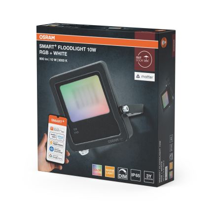 Osram - SMART+ FLOODLIGHT LED RGBW, dimmbar, 10 W, 230 V, IP65, Wi‑Fi