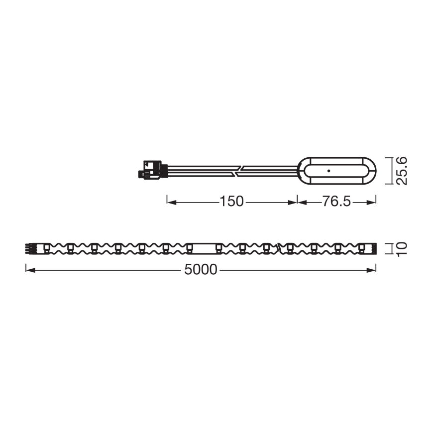 Osram - LED RGBW dimmbarer Streifen FLEX 5m LED/10W/230V + Fernbedienung