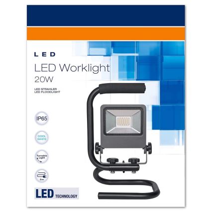 Osram - LED-Scheinwerfer mit Halter für außen WORKLIGHT 1xLED/20W/230V IP65