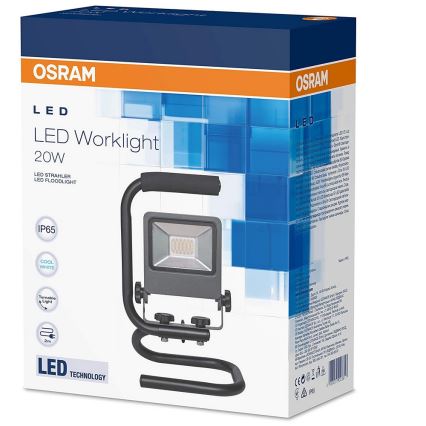 Osram - LED-Scheinwerfer mit Halter für außen WORKLIGHT 1xLED/20W/230V IP65