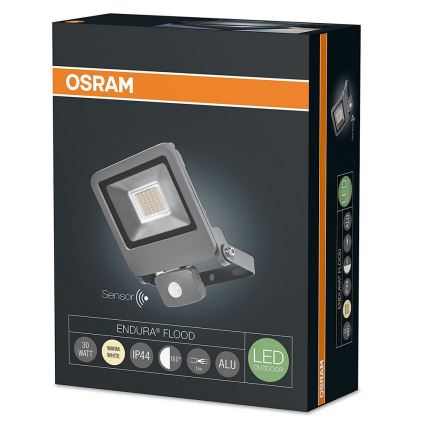 Osram - LED-Scheinwerfer mit Sensor für außen ENDURA 1xLED/30W/230V IP44