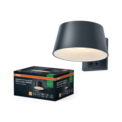 Osram - LED-Solar-Wandleuchte mit Sensor ENDURA STYLE LED/10,1W/4,2V 2000 mAh IP54 Anthrazit
