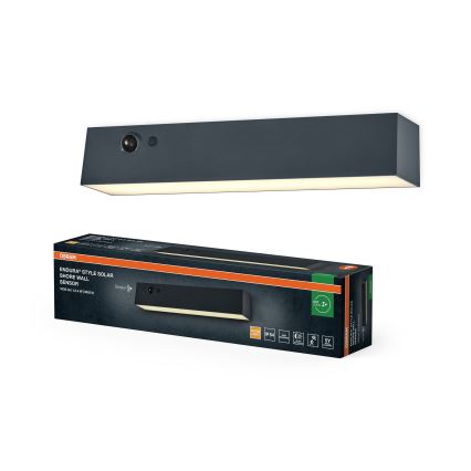 Osram - LED-Solar-Wandleuchte mit Sensor ENDURA STYLE LED/12,4W/4,2V 2000 mAh IP54 Anthrazit
