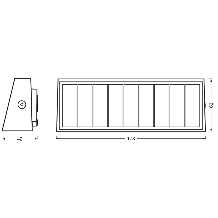 Osram - LED dimmbare Solar-Wandleuchte ENDURA STYLE LED/7,1W/4,2V 2000 mAh IP44 Anthrazit