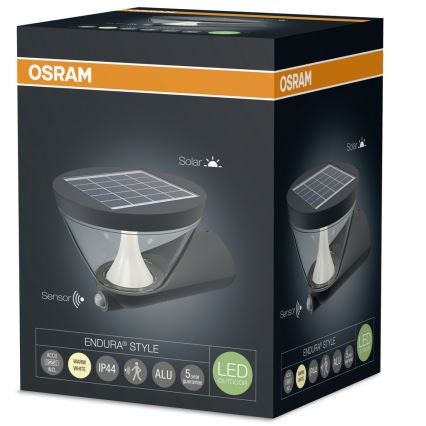 Osram - LED-Solarwandleuchte mit Sensor ENDURA LED/5W/ černá
