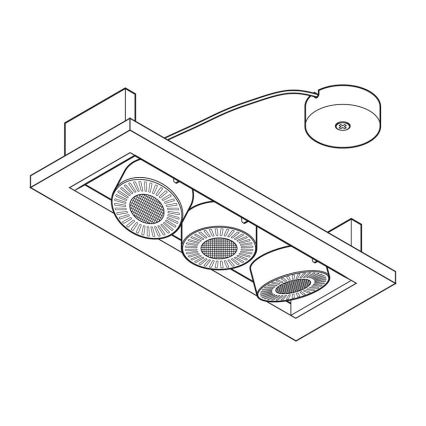 Osram - LED Einbauleuchte TRESOL 3xLED/4,5W/230V