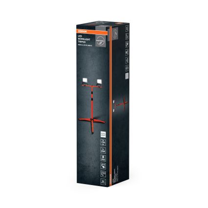 Osram - LED-Strahler mit TRIPOD-Halterung 2xLED/20W/230V 4000K IP65 orange/anthrazit