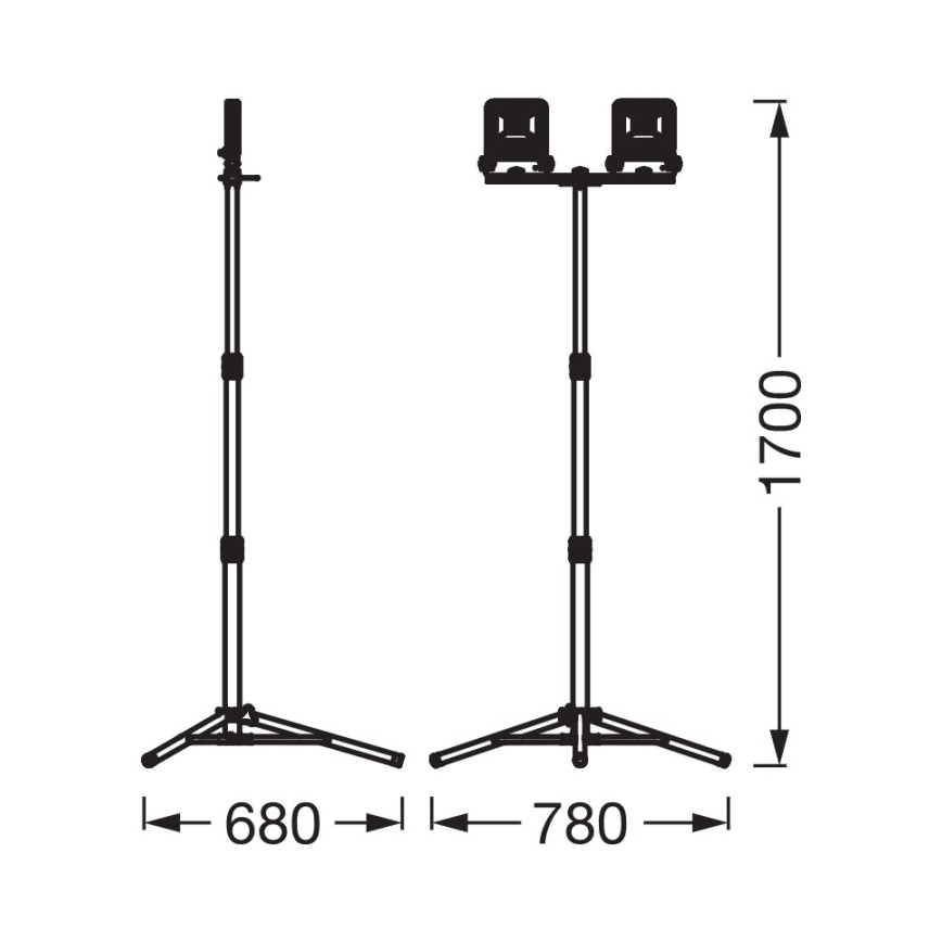 Osram - LED-Strahler mit TRIPOD-Halterung 2xLED/20W/230V 4000K IP65 orange/anthrazit