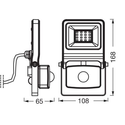 Osram - LED-Strahler mit Sensor ENDURA LED/10W/230V 3000K IP44
