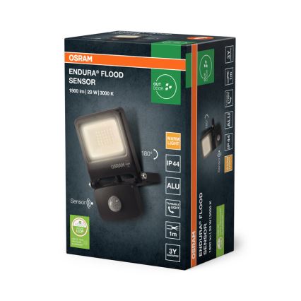 Osram - LED-Strahler mit Sensor ENDURA LED/20W/230V 3000K IP44