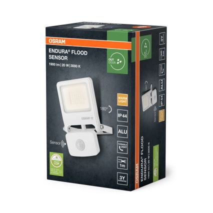 Osram - LED-Strahler mit Sensor ENDURA LED/20W/230V 3000K IP44