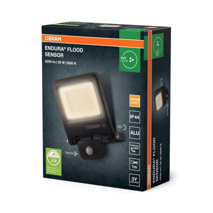 Osram - LED-Strahler mit Sensor ENDURA LED/50W/230V 3000K IP44
