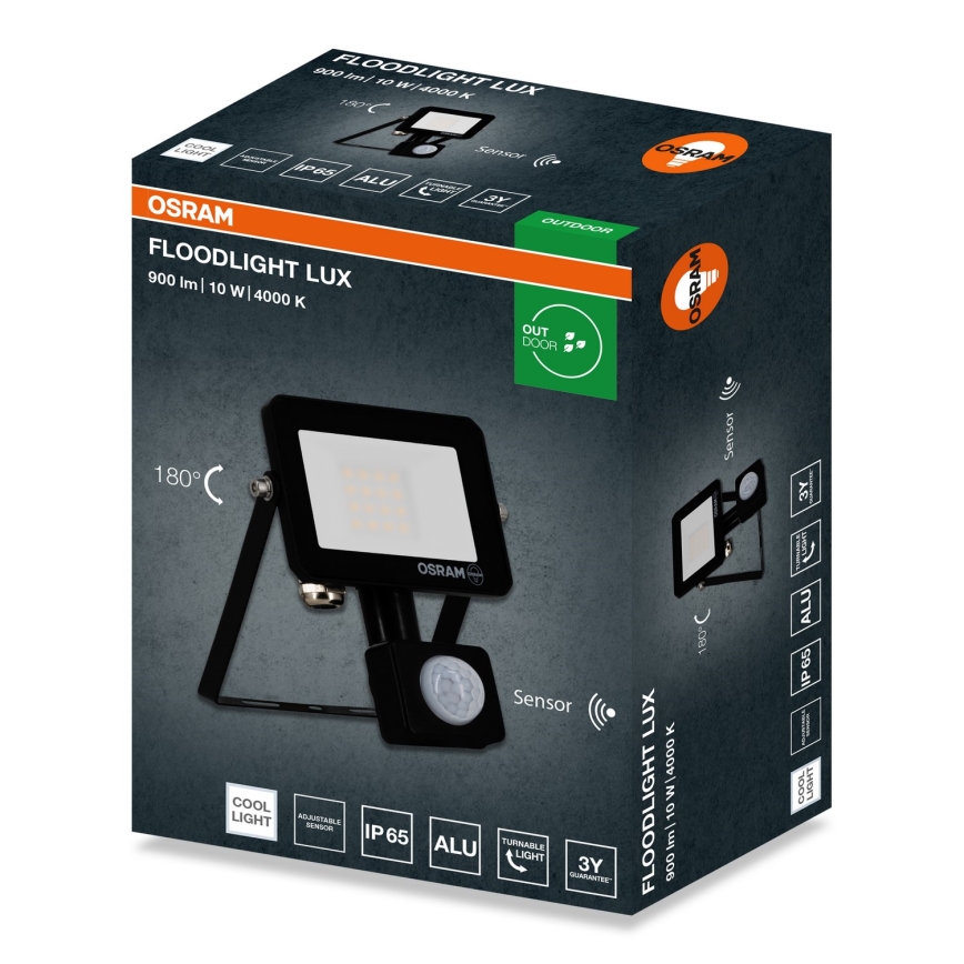 Osram - LED-Strahler mit Sensor FLOODLIGHT LED/10W/230V 4000K IP65