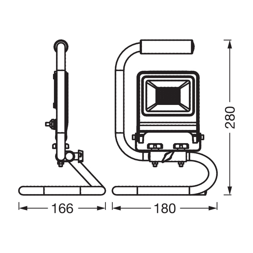 Osram - LED-Strahler mit Stativ S-STAND LED/20 W/230 V 4000 K IP65 Anthrazit