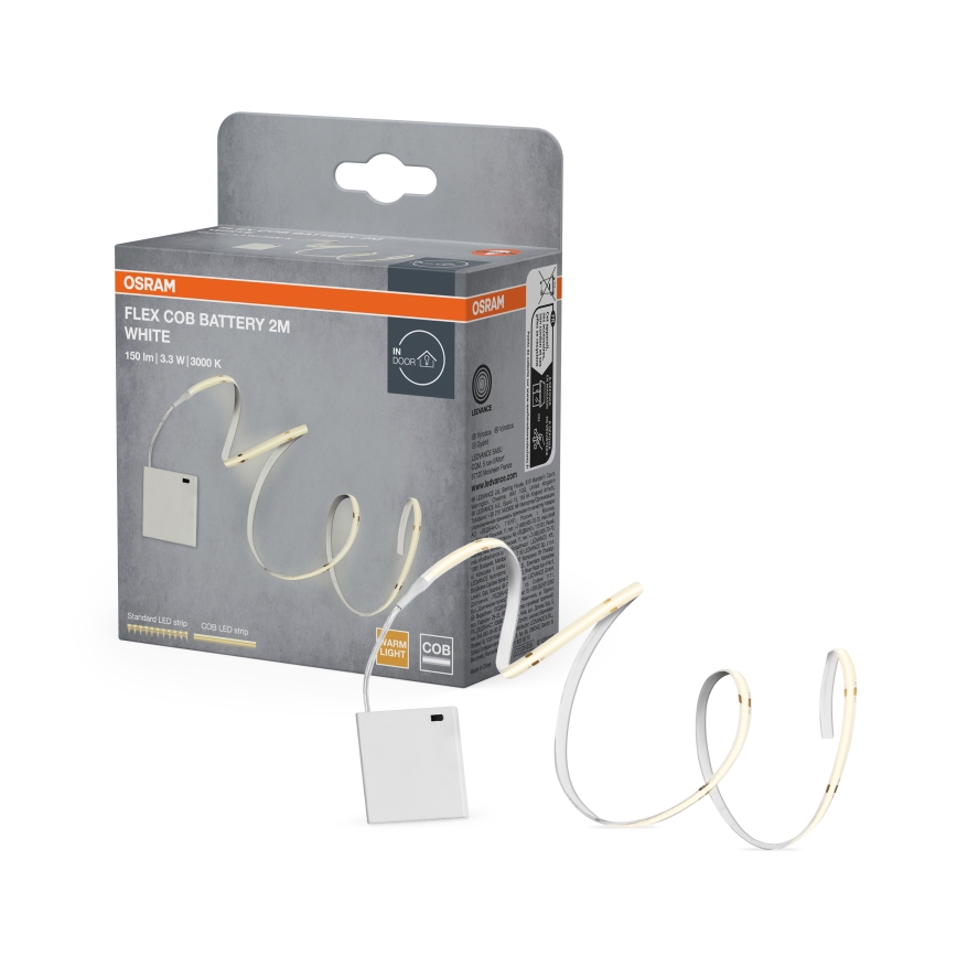 Osram - LED-Streifen FLEX COB BATTERY 2m LED/3,3W/4xAA