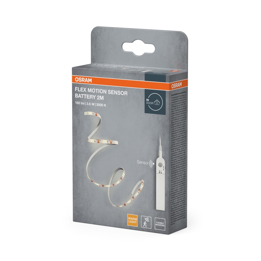 Osram - LED-Streifen mit Bewegungssensor FLEX 2m LED/3,6W/4xAA