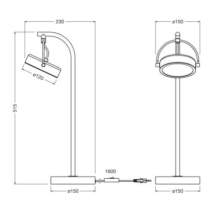 Osram - LED-Tischlampe DECOR PUCK LED/11W/230V CRI 90 schwarz