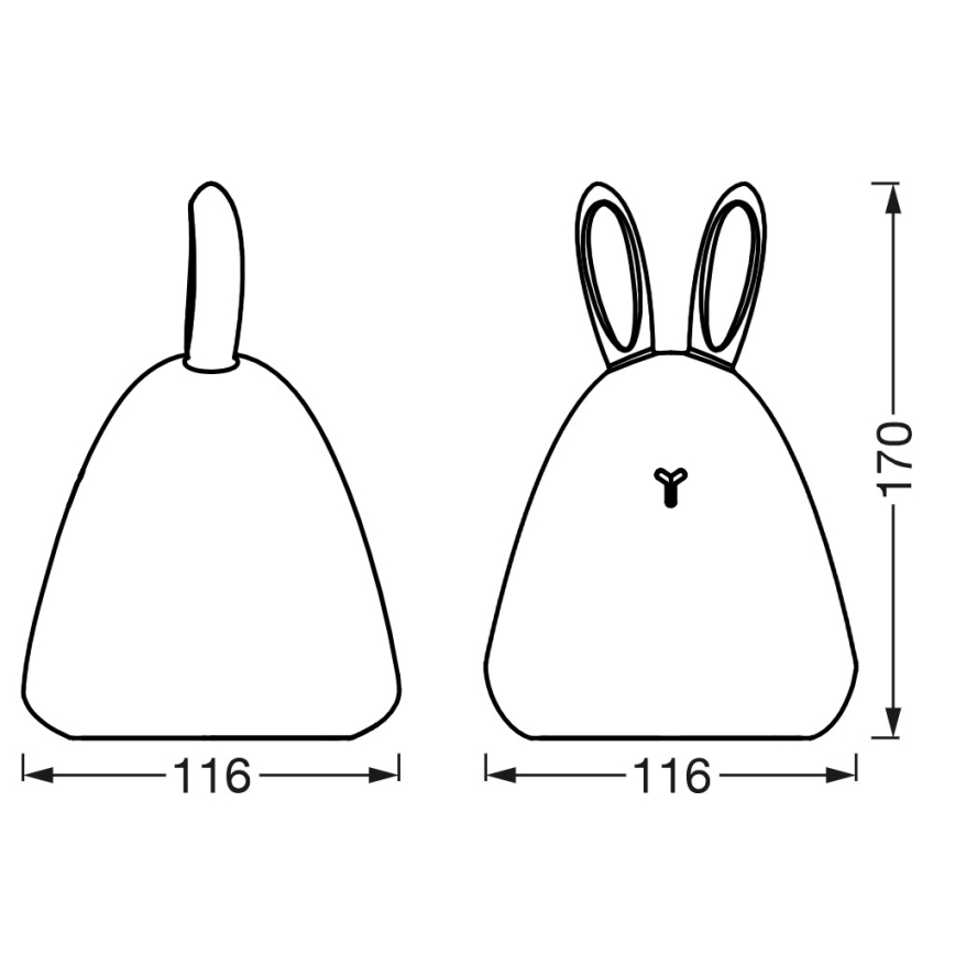 Osram - LED-Touch-Kinder-Nachtlicht TOUCH LED/2,5W/5V 1200 mAh Hase