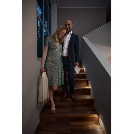 Osram - LED-Treppenleuchte mit Sensor NIGHTLUX LED/0,25W/3xAAA IP54 weiß