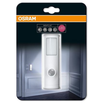 Osram - LED-Treppenlicht mit Sensor NIGHTLUX LED/0,35W/3xAAA weiß IP54