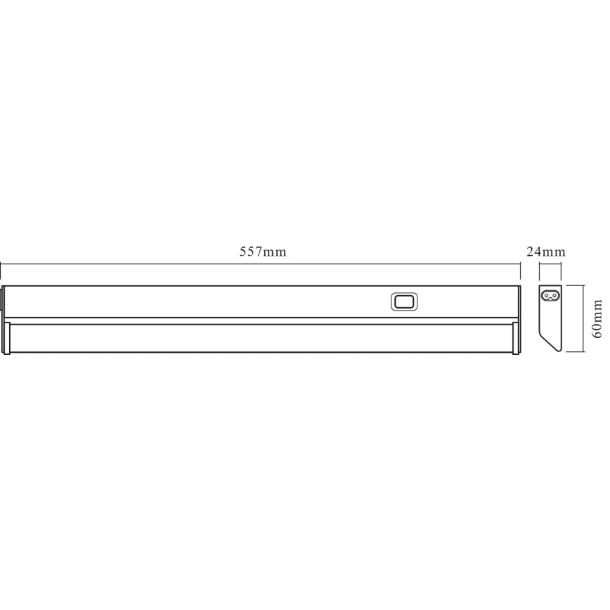 Osram - LED Unterbauleuchte LINEAR LED/10W/230V 3000K 55,7 cm silber