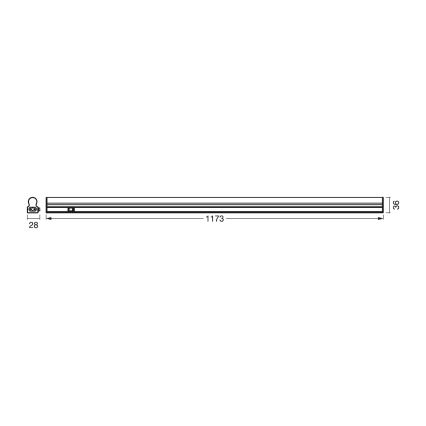 Osram - LED-Unterbauleuchte mit Bewegungsmelder BATTEN LED/14W/230V 120 cm weiß