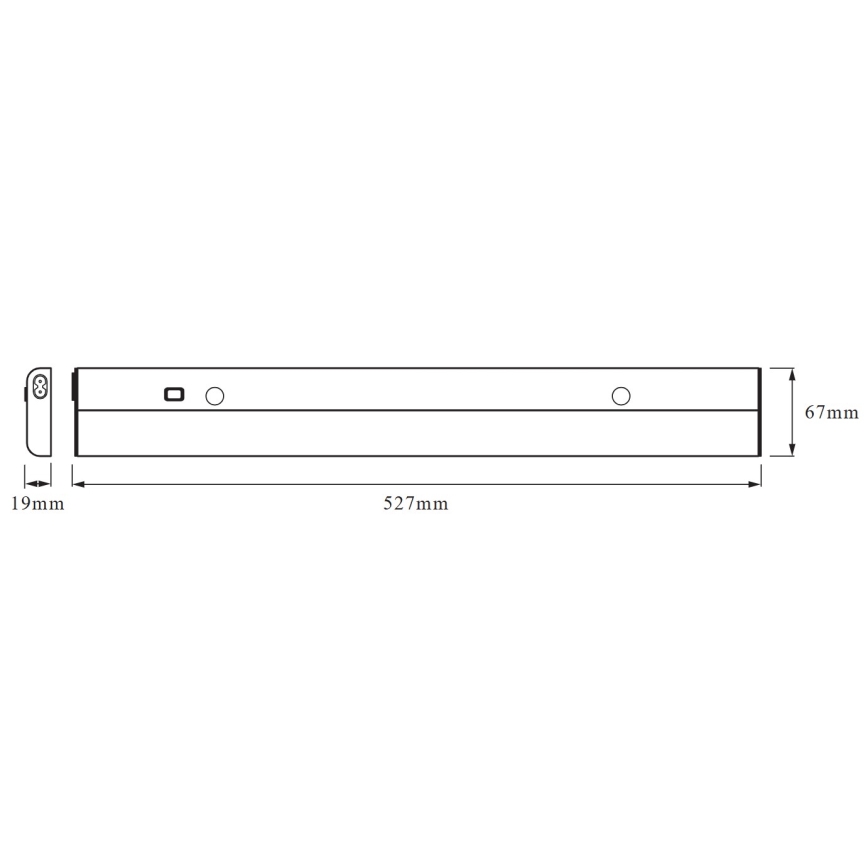 Osram - LED-Unterbauleuchte mit Sensor FLAT LED/12W/230V 3000K