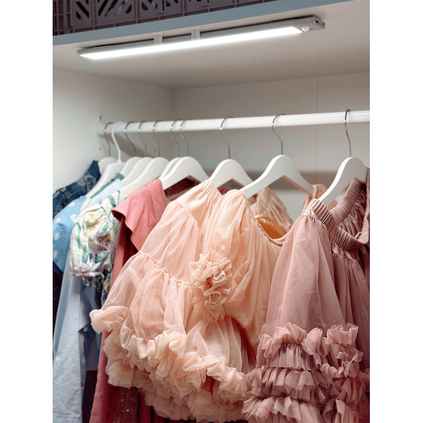 Osram - LINEAR LED-Unterbauleuchte mit Bewegungs- und Dämmerungssensor, 4 W, 3,7 V, 1500 mAh, 3000/4000/6500 K, 60 cm, grau