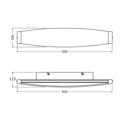 Osram - LED-Wandleuchte DECOR FLAT LED/13W/230V grau