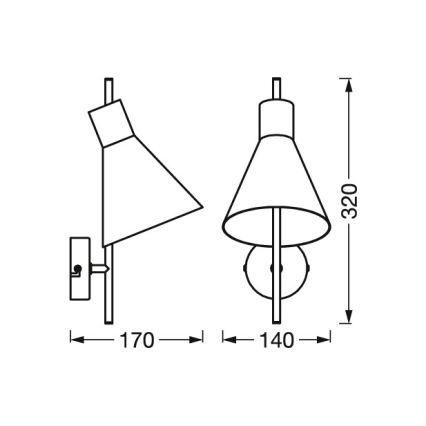 Osram - LED-Wandleuchte DECOR TOKIO LED/5W/230V schwarz
