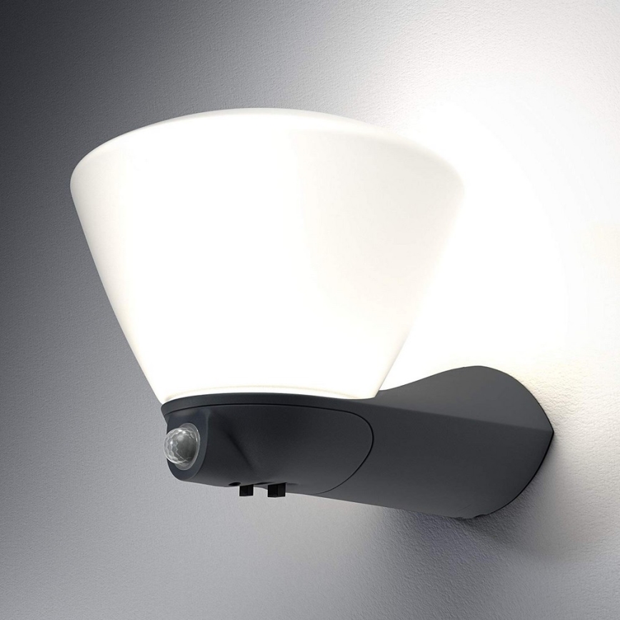 Osram - LED-Wandleuchte für außen mit Sensor ENDURA LED/7W/230V schwarz
