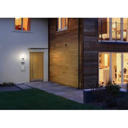 Osram - LED-Wandleuchte für außen mit Sensor ENDURA LED/7W/230V schwarz