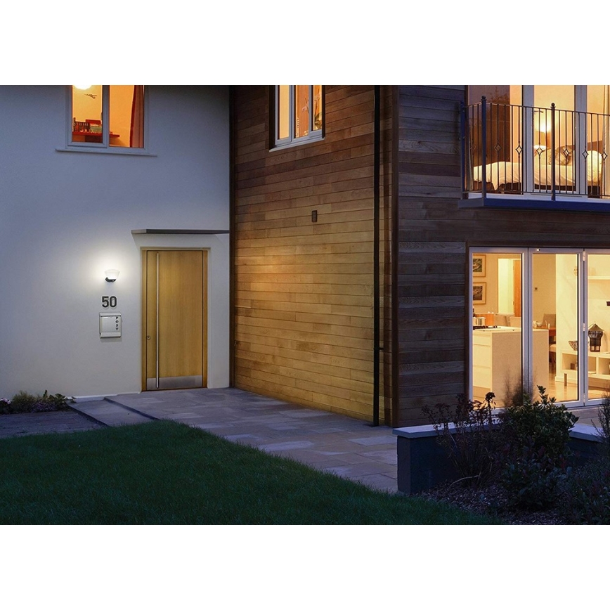 Osram - LED-Wandleuchte für außen mit Sensor ENDURA LED/7W/230V schwarz
