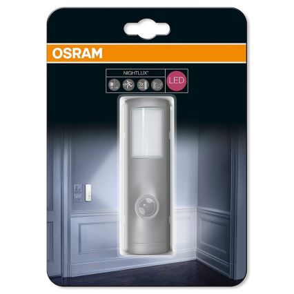 Osram - LED-Wandleuchte für außen mit Sensor NIGHTLUX LED/0,35/3xAAA IP54