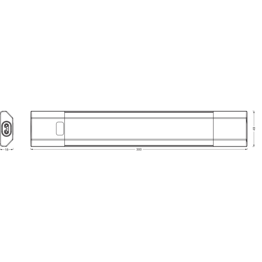 Osram - LINEAR EDGE LED Unterbauleuchte, dimmbar, mit Bewegungsmelder, 4W/230V, 3000/4000/6500K, 30 cm, schwarz