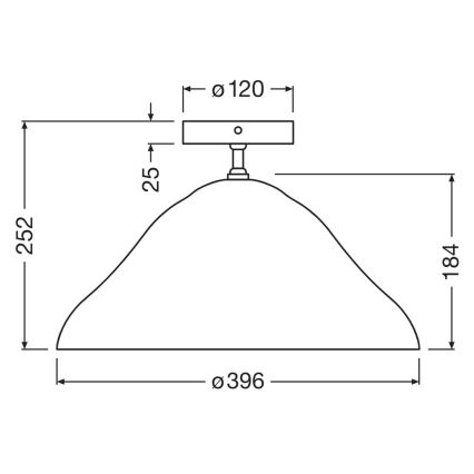 Osram - LOTUS LEAF Aufputz-Kronleuchter 1xE27/9W/230V Ø 39,6 cm