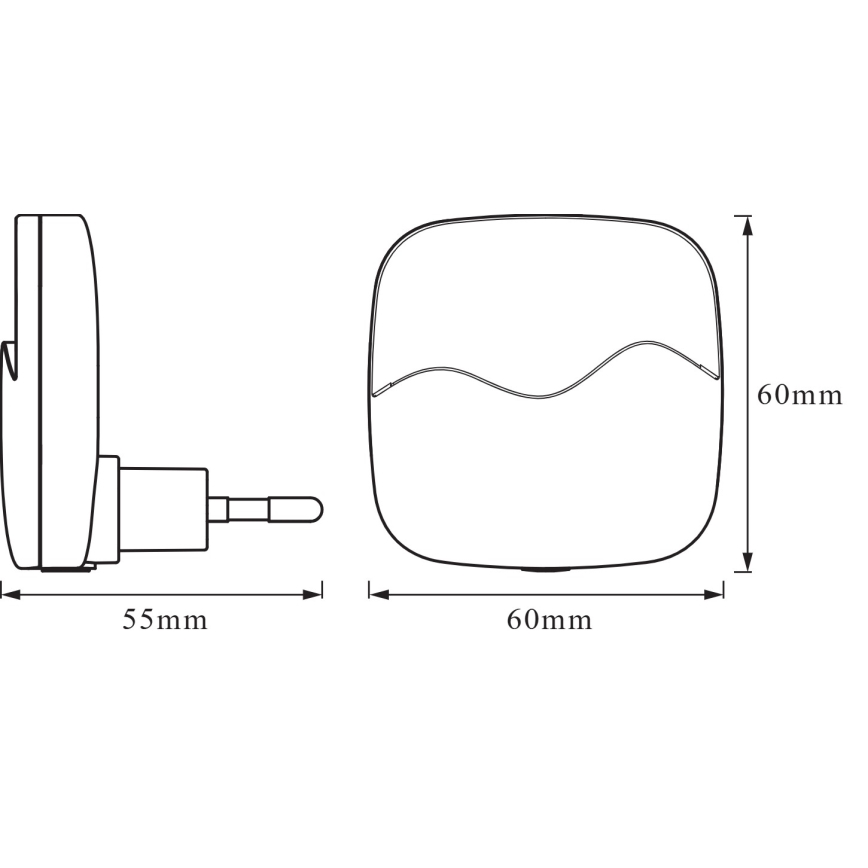 Osram - LUNETTA LED-Nachtlicht zum Einstecken mit Dämmerungssensor, 0,5 W / 230 V