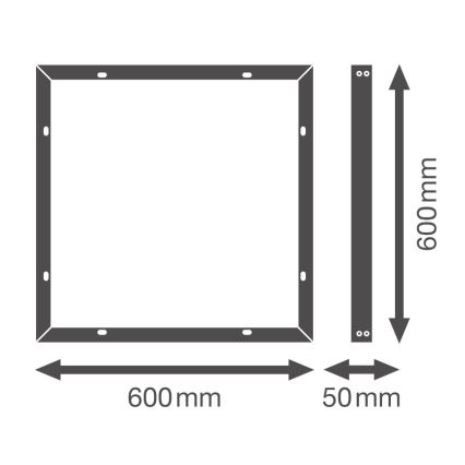 Osram - Metallrahmen für die Installation von LED-Panels ESSENTIAL 60x60 cm weiß