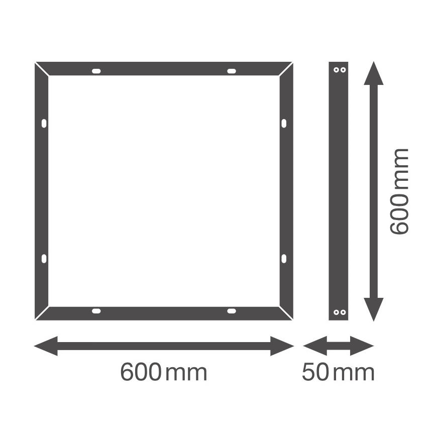Osram - Metallrahmen für die Installation von LED-Panels ESSENTIAL 60x60 cm weiß
