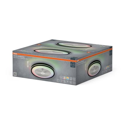 Osram - Dimmbare LED-Deckenleuchte mit Ventilator MURLAN LED/26W/230V 3000-6500K + Fernbedienung