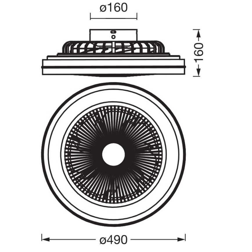 Osram - Dimmbare LED-Deckenleuchte mit Ventilator MURLAN LED/26W/230V 3000-6500K + Fernbedienung