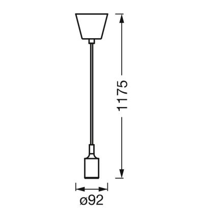 Osram - Netzkabel PENDULUM BELL 1xE27/15W/230V weiß
