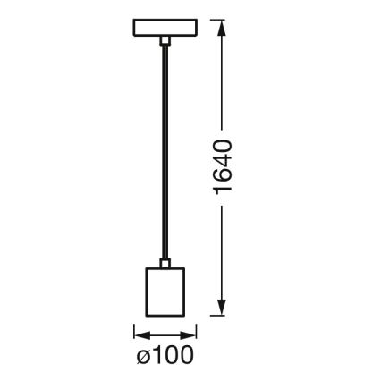 Osram - Netzkabel PENDULUM ROUND 1xE27/15W/230V goldfarben