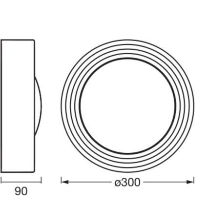 Osram - LED-dimmbare Deckenleuchte ORBIS CONCRETE LED/13W/230V Ø 30 cm braun/Beton