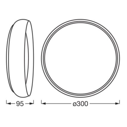 Osram - Dimmbare LED-Deckenleuchte ORBIS LIVIA LED/16W/230V Ø 30 cm weiß/braun
